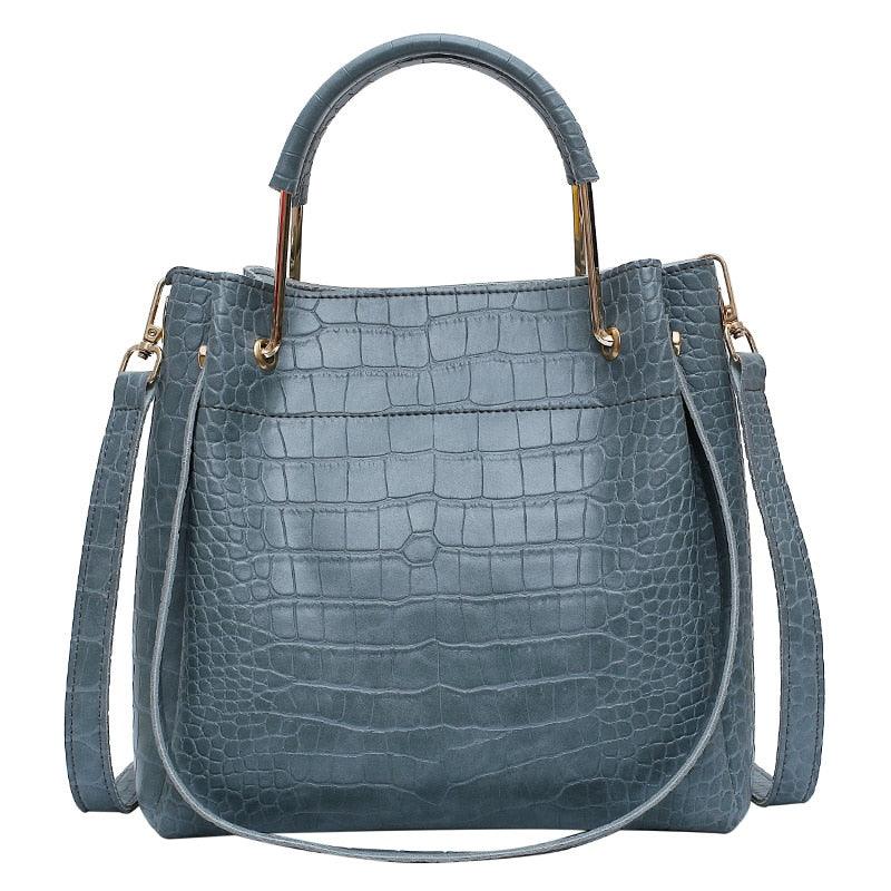 Trending Women's Stone Pattern PU Leather Bucket Bags - Small Shoulder Simple Bag (WH6)(WH2)(WH4)
