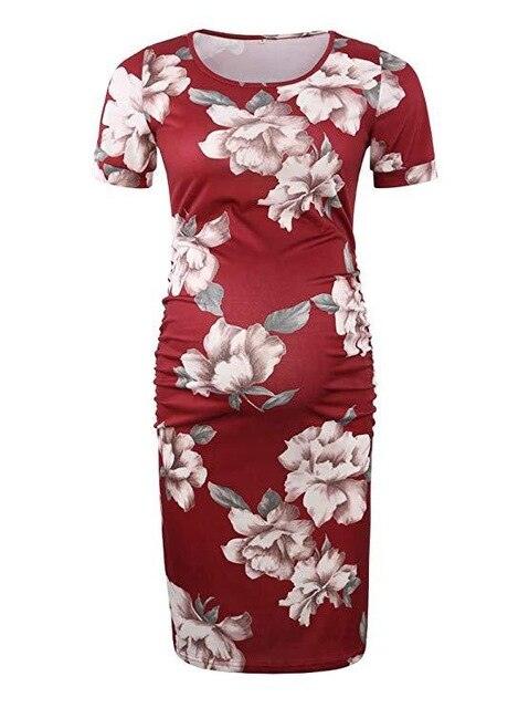 Trending Summer Maternity Dress - Flower Plus Size Dresses (1Z1)(Z9)(3Z1)(Z7)(Z6)