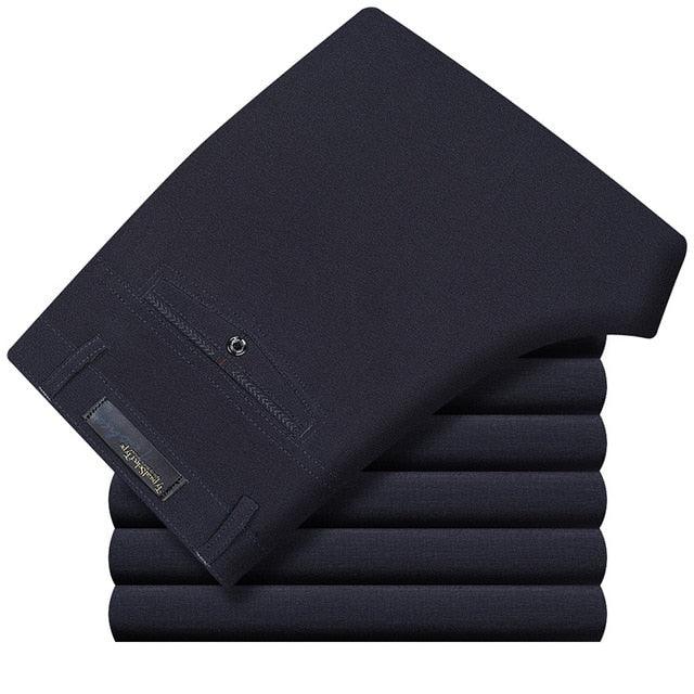 Business Casual Pants - Men's Big Size Formal Classic Breathable 9 Colors Thin Office Suit Trousers (TG1)