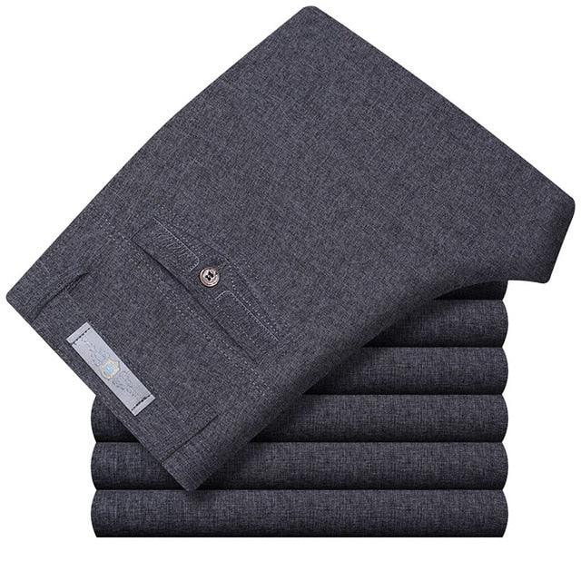 Business Casual Pants - Men's Big Size Formal Classic Breathable 9 Colors Thin Office Suit Trousers (TG1)