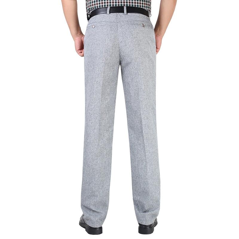 Business Casual Pants - Men's Big Size Formal Classic Breathable 9 Colors Thin Office Suit Trousers (TG1)
