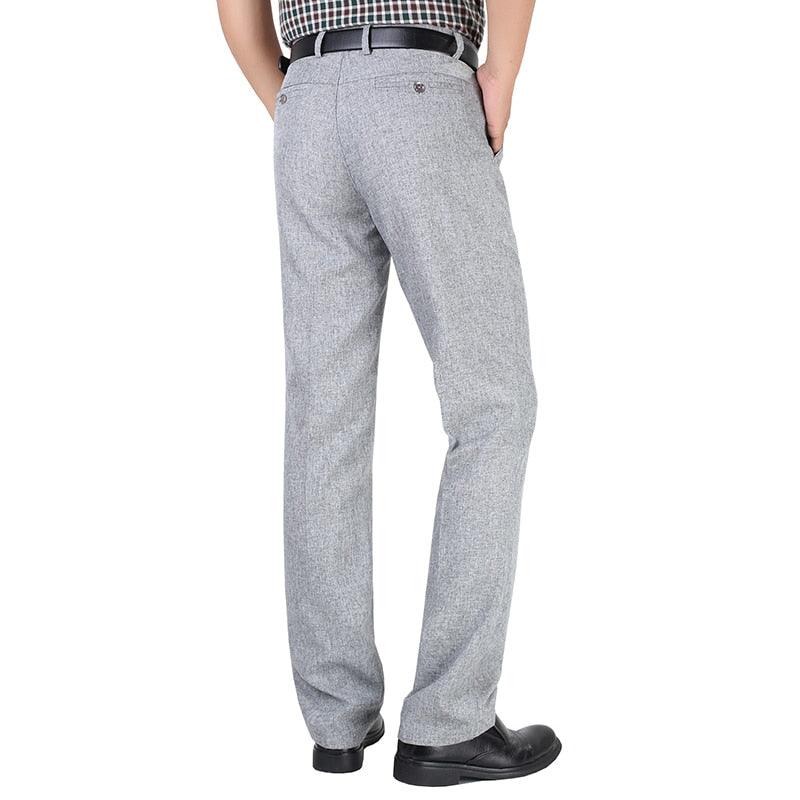 Business Casual Pants - Men's Big Size Formal Classic Breathable 9 Colors Thin Office Suit Trousers (TG1)