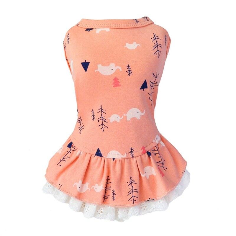 Summer Pet Cotton Printed Dress - Pet Dog Clothes Puppy Princess Dress Skirt Puppy Clothing (2U69)