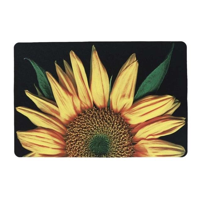 Sunflower Oil Painting Enterance Door Mat Rubber Suede Anti-slip Doormat Floor Mat Rug f (RU2)(RU4)(RU1)(1U68)