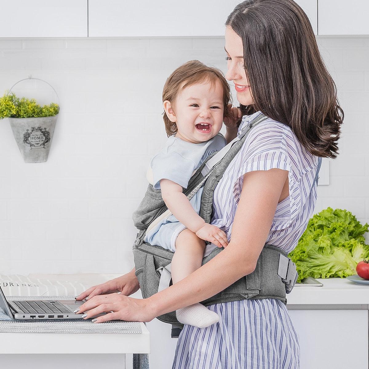 Trending Ergonomic Baby Carrier Baby Kangaroo Child Hip Seat Tool Baby Holder Sling Wrap Backpacks Baby Travel Activity Gear (1U01)(X2)