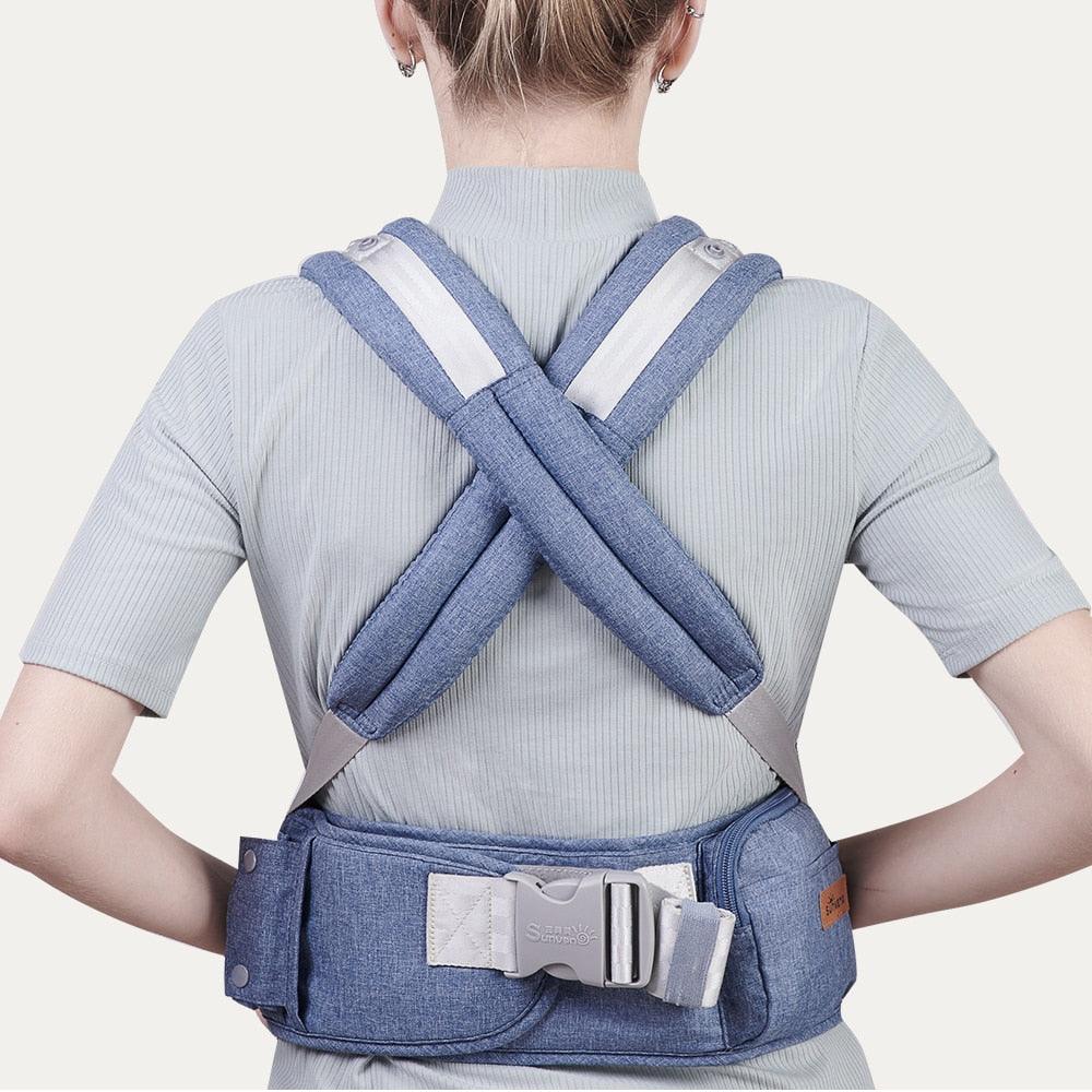 Trending Ergonomic Baby Carrier Baby Kangaroo Child Hip Seat Tool Baby Holder Sling Wrap Backpacks Baby Travel Activity Gear (1U01)(X2)