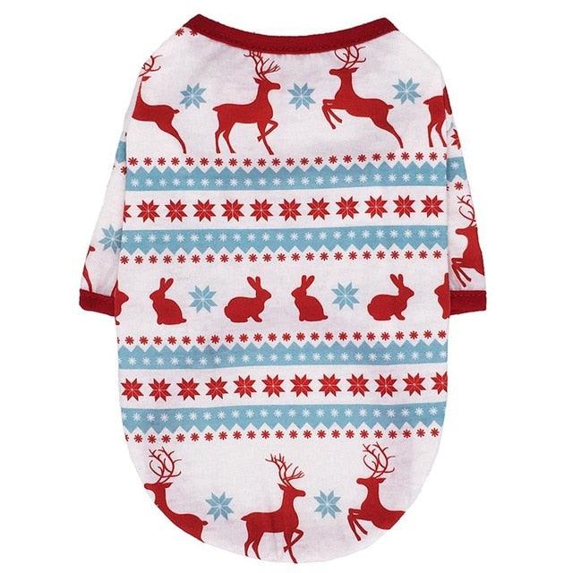 T-shirt Soft Puppy Dogs Cat Clothes - Cute Pet Dog Clothes - Cartoon Clothing Christmas Shirt Casual Vests (2U75)(2U69)
