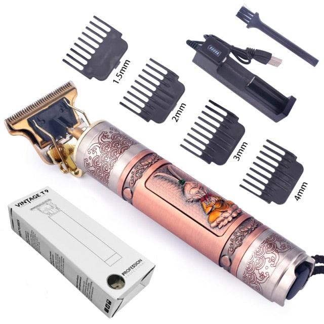 Trending T9 Hair Clipper Professional Electric Hair Trimmer - Baldheaded Cutter Beard Shaving Precision Finishing Hair Cutting Machine (BD6)(1U45)(F45)