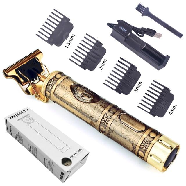 Trending T9 Hair Clipper Professional Electric Hair Trimmer - Baldheaded Cutter Beard Shaving Precision Finishing Hair Cutting Machine (BD6)(1U45)(F45)