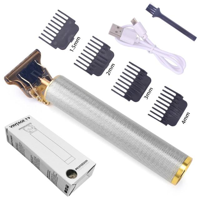 Trending T9 Hair Clipper Professional Electric Hair Trimmer - Baldheaded Cutter Beard Shaving Precision Finishing Hair Cutting Machine (BD6)(1U45)(F45)