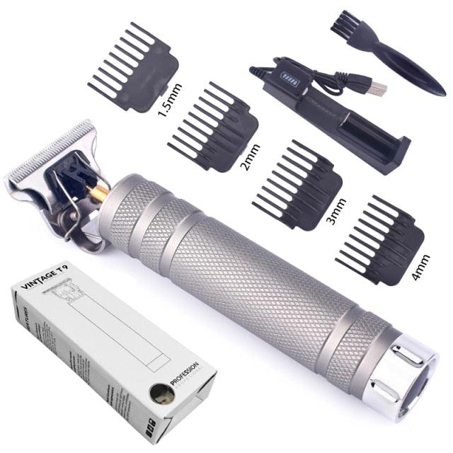 Trending T9 Hair Clipper Professional Electric Hair Trimmer - Baldheaded Cutter Beard Shaving Precision Finishing Hair Cutting Machine (BD6)(1U45)(F45)