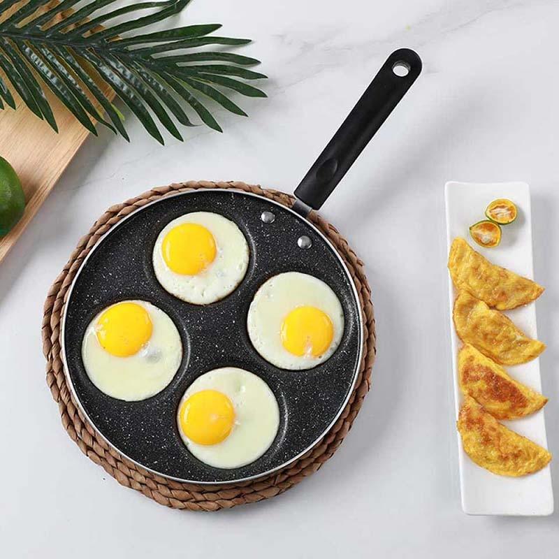 4 Hole Frying Pot Thick Pan - Non-stick Egg Pancake Steak Pan -No Oil-smoke Breakfast Grill Pan (AK1)
