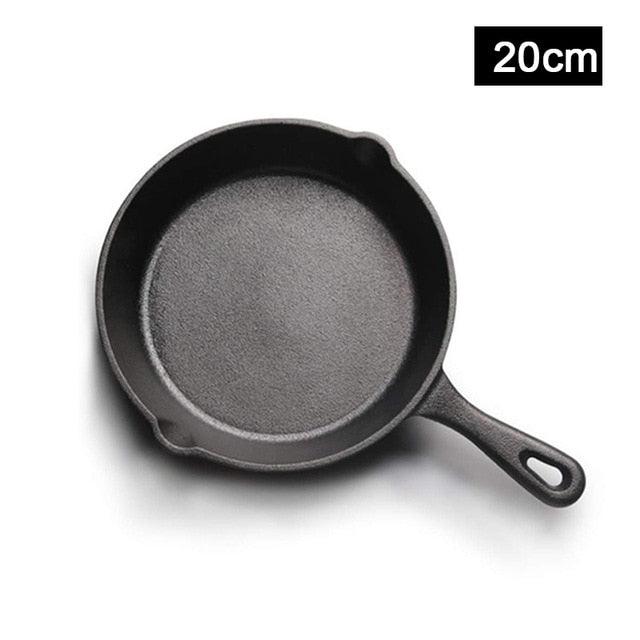 Cast Iron Frying Pan - Non-stick Skillet Kitchen Frying Pot- Household Cookware (AK1)(F61)