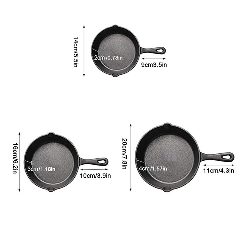 Cast Iron Frying Pan - Non-stick Skillet Kitchen Frying Pot- Household Cookware (AK1)(F61)