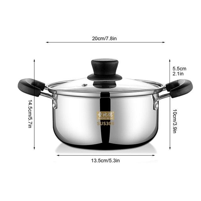 Stainless Steel Soup Pan - Non-stick Double Bottom Pot Multi-Purpose Cookware (AK1)(F61)
