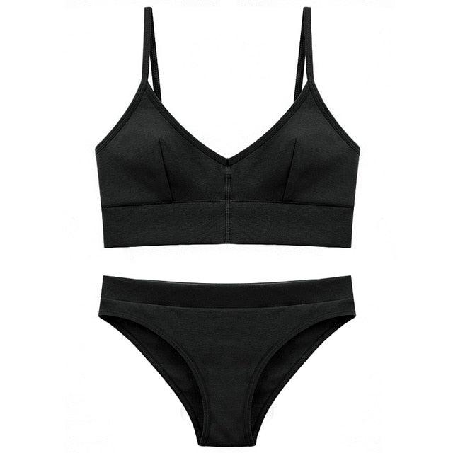 New Women Fashion Cotton Lingerie Wireless Bras Set - Push Up Bra - Comfortable Sexy Underwear (TSB4)(F27)
