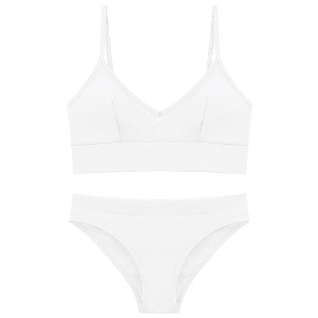 New Women Fashion Cotton Lingerie Wireless Bras Set - Push Up Bra - Comfortable Sexy Underwear (TSB4)(F27)