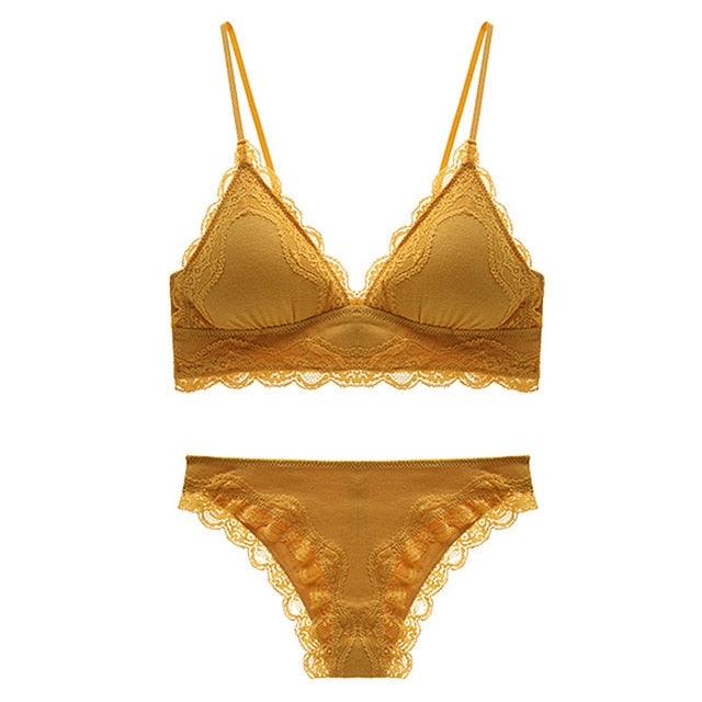 Gorgeous High Quality Cotton Underwear Set - Sexy Lace Lingerie - Romantic Temptation Bra Set (TSB4)(F27)