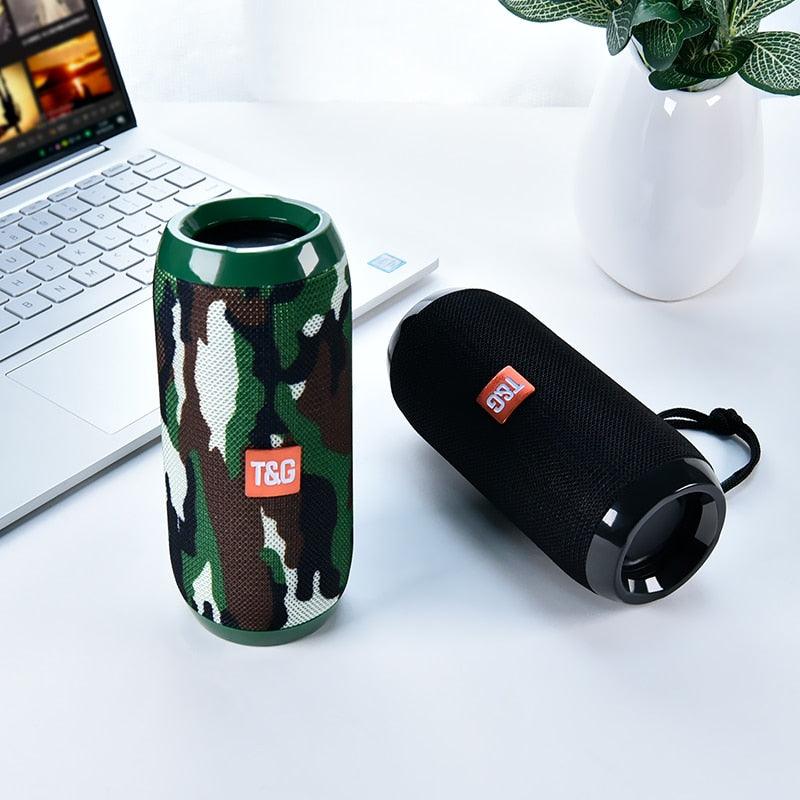 TG117 Bluetooth Speaker - Outdoor Waterproof Wireless Loudspeaker Support TF Card FM Radio Aux Input 3D Stereo Bluetooth Column (HA)