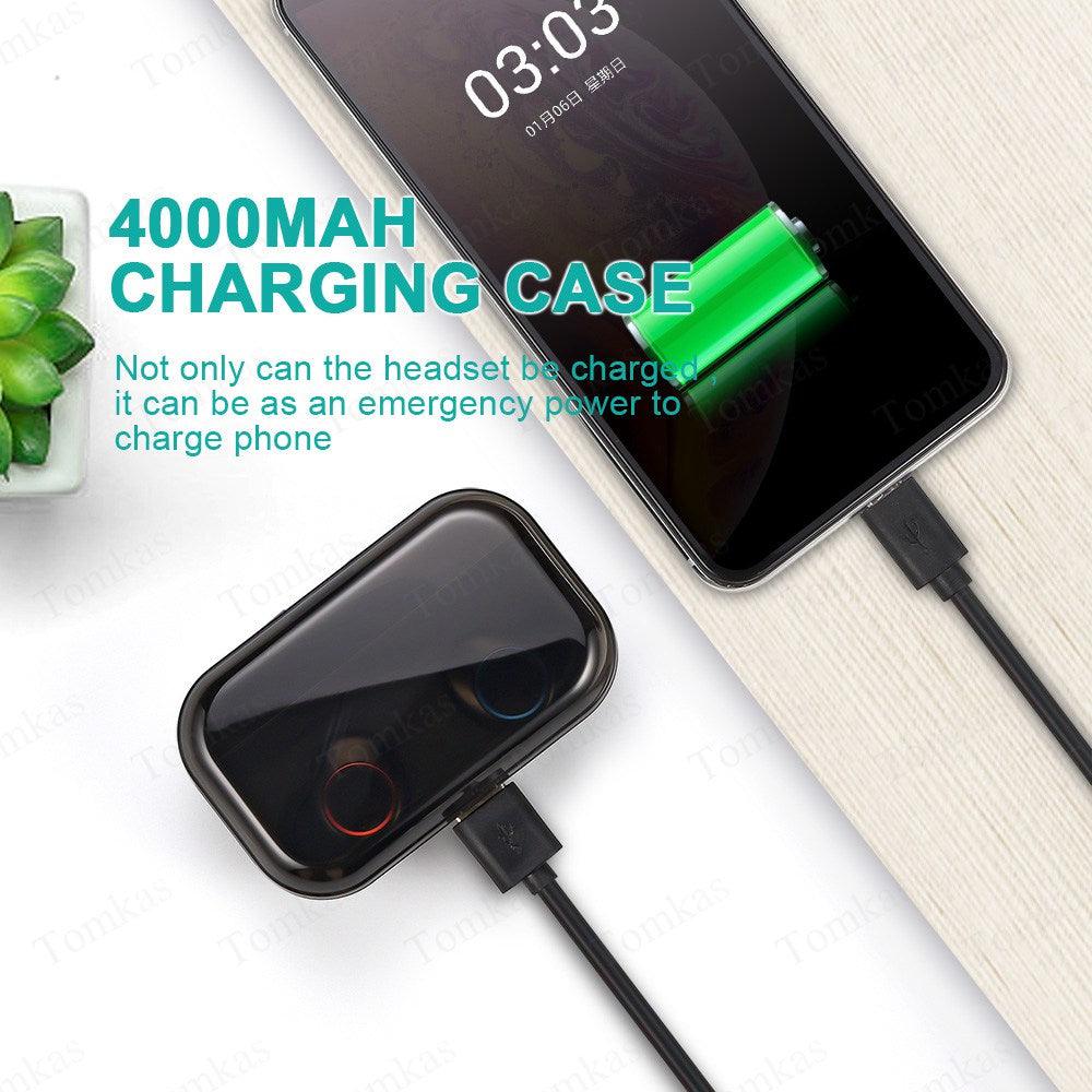 4000mAh TWS Wireless Earphone Bluetooth 5.0 Earphone Power Display Touch Control Sport 9D Stereo Cordless Earbuds (D49)(AH1)(RS8)