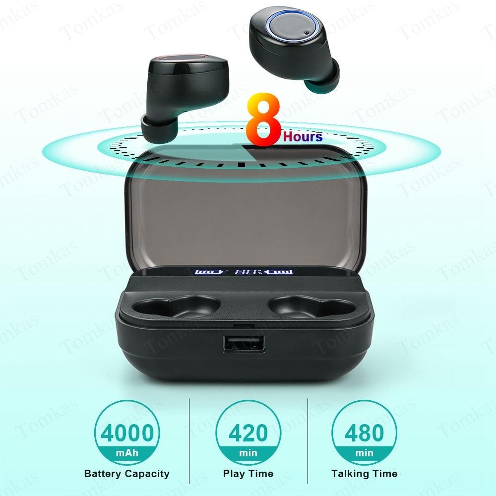4000mAh TWS Wireless Earphone Bluetooth 5.0 Earphone Power Display Touch Control Sport 9D Stereo Cordless Earbuds (D49)(AH1)(RS8)