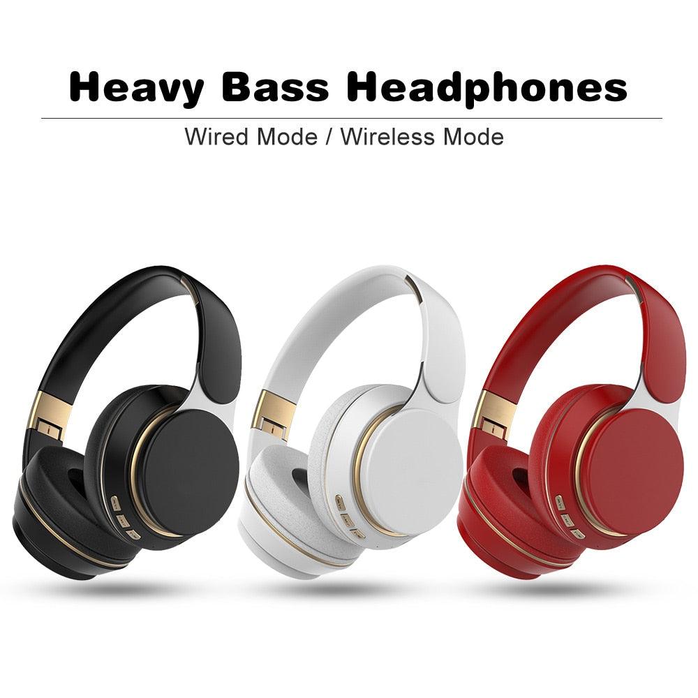 Wireless Headphones - Bluetooth Headset Foldable Stereo Gaming Earphones With Microphone Support TF Card For All Phone (AH2)(RS8)(F49)