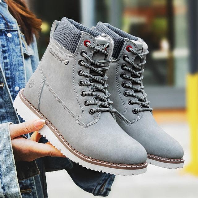 Comfortable Women's Ankle Boots - Winter Plush Fashion Shoes - Warm Snow Boots (BB1)(BB5)(F38)(F107)