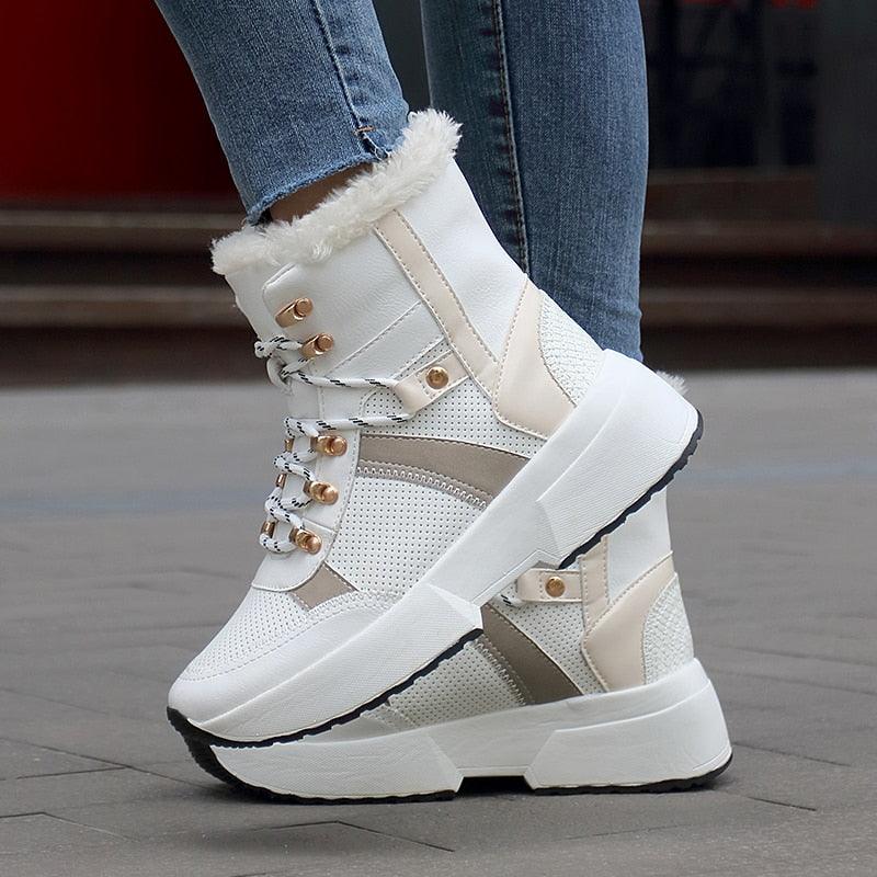 Great Ankle Women's Boots - Winter Warm Snow Boots - Thick Bottom Platform Booties (D38)(D85)(BB1)(BB5)
