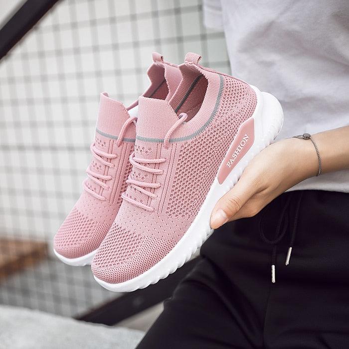 Fashion Women Sneakers - Flats Shoes - Spring Sock Sneakers - Summer Lace Up (BWS7)(CD)(F41)(F42)