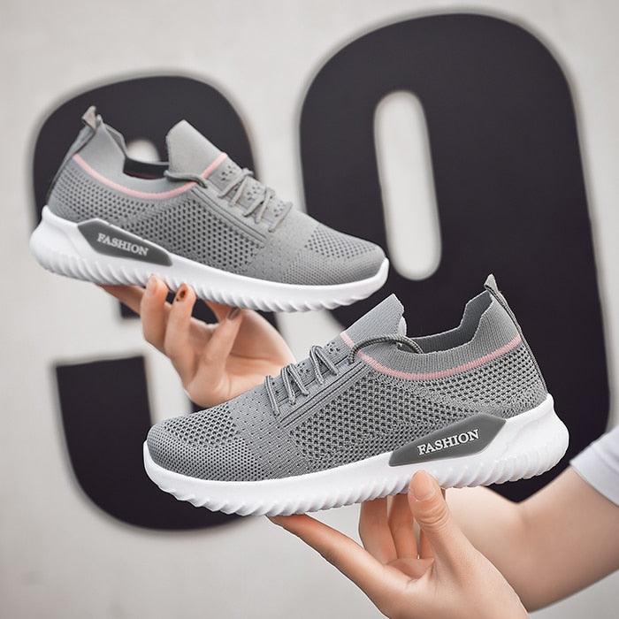 Fashion Women Sneakers - Flats Shoes - Spring Sock Sneakers - Summer Lace Up (BWS7)(CD)(F41)(F42)