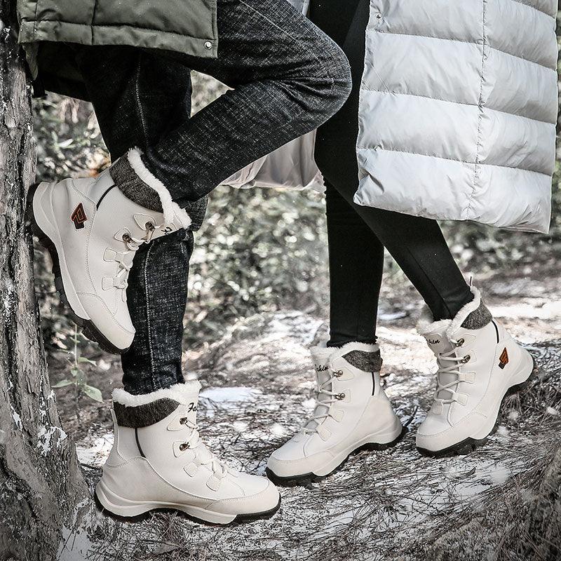 Snow Trending Women Boots - Winter Ankle Boot - Quality Microfiber Warm Plush Wedge Boots (BB1)(BB5)