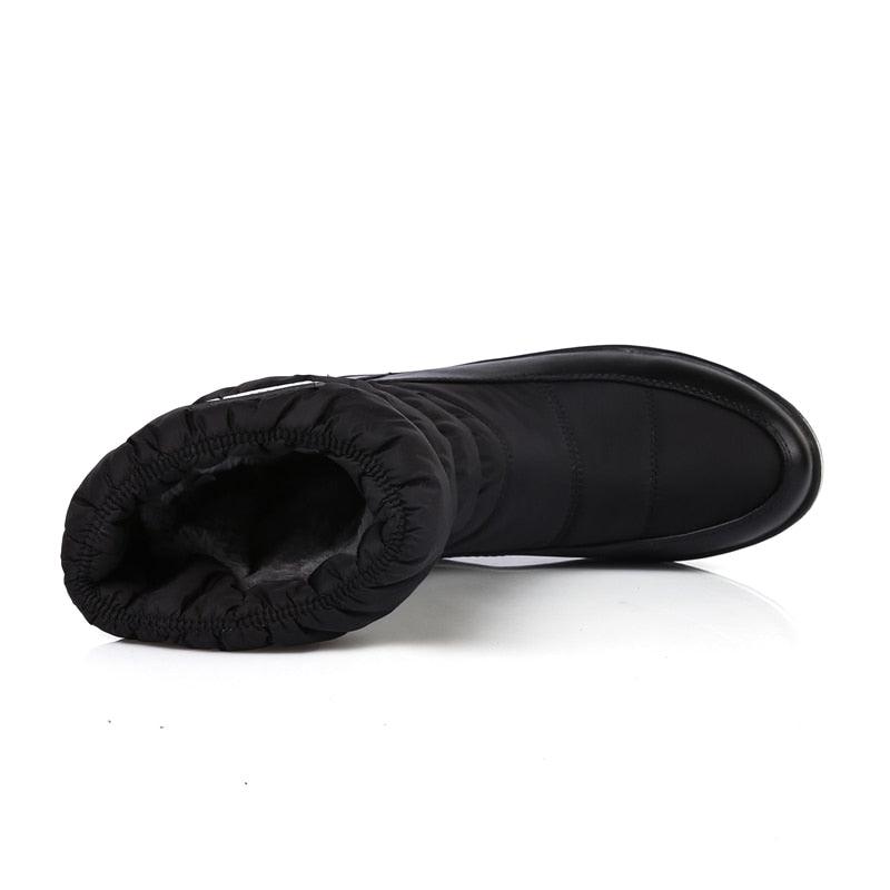 Winter Snow Boots - Women Warm Plush Mid-calf Waterproof Boot - Fur Platform Boots (D38)(D85)(BB3)(BB5)
