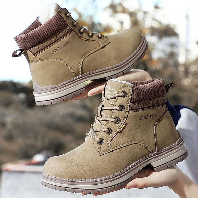 Beautiful Women Boots - PU Leather Ankle Boots - Round Toe Rubber Women Lace Up Platform Boots (BB1)(BB5)