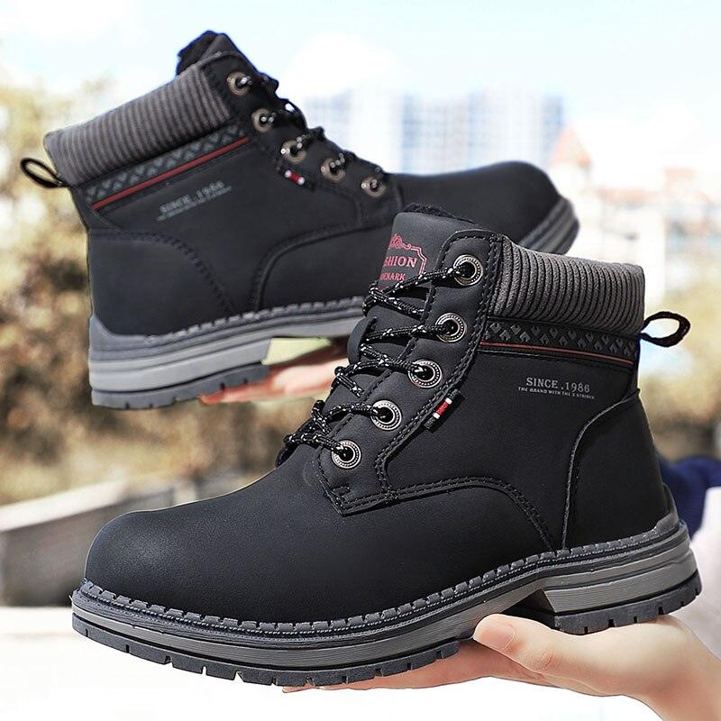 Beautiful Women Boots - PU Leather Ankle Boots - Round Toe Rubber Women Lace Up Platform Boots (BB1)(BB5)