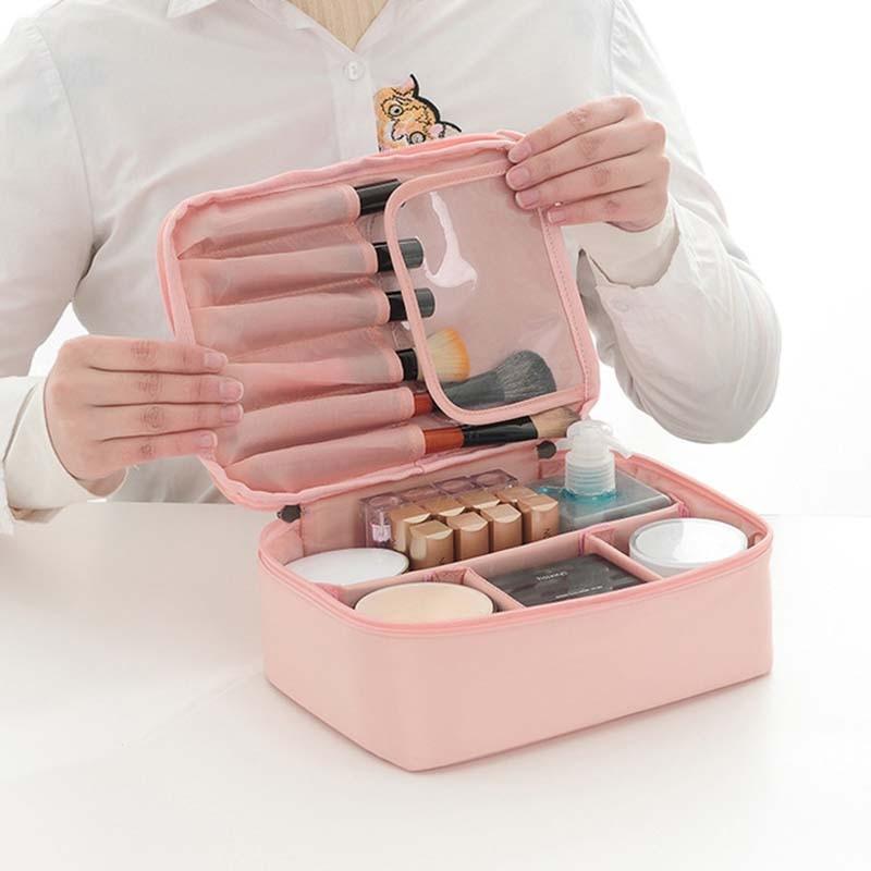 Makeup Bag - Lipstick Organizer Case - Women Bags Large Waterproof Travel Toiletry Beauty Kit Bag (1U79)