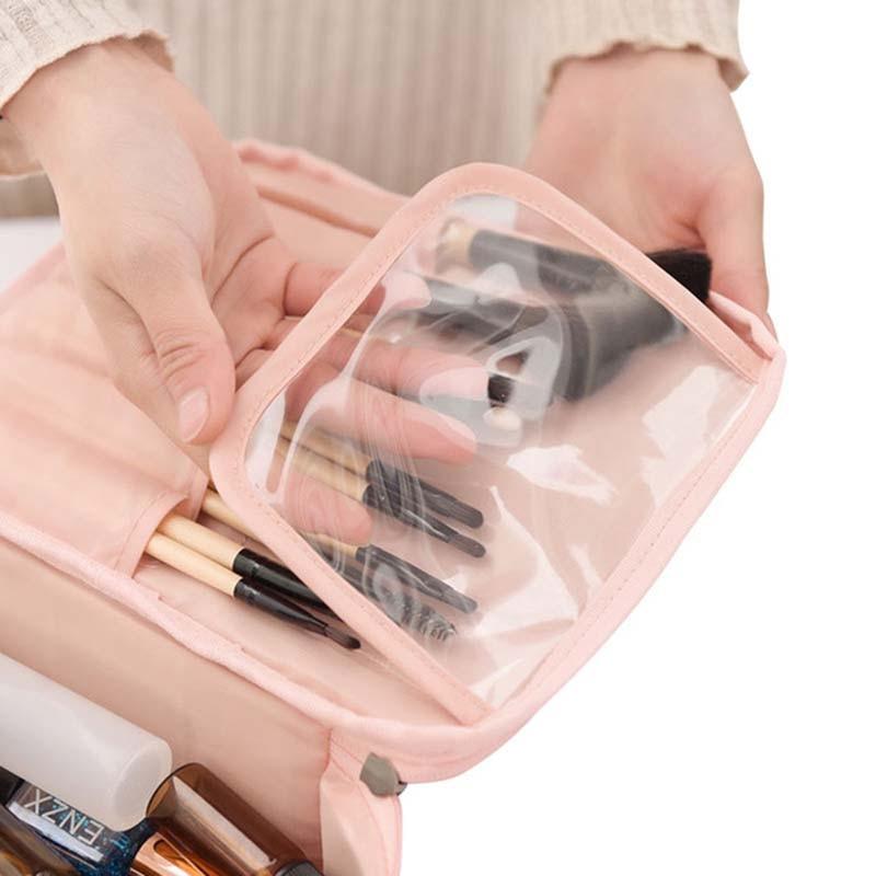 Makeup Bag - Lipstick Organizer Case - Women Bags Large Waterproof Travel Toiletry Beauty Kit Bag (1U79)