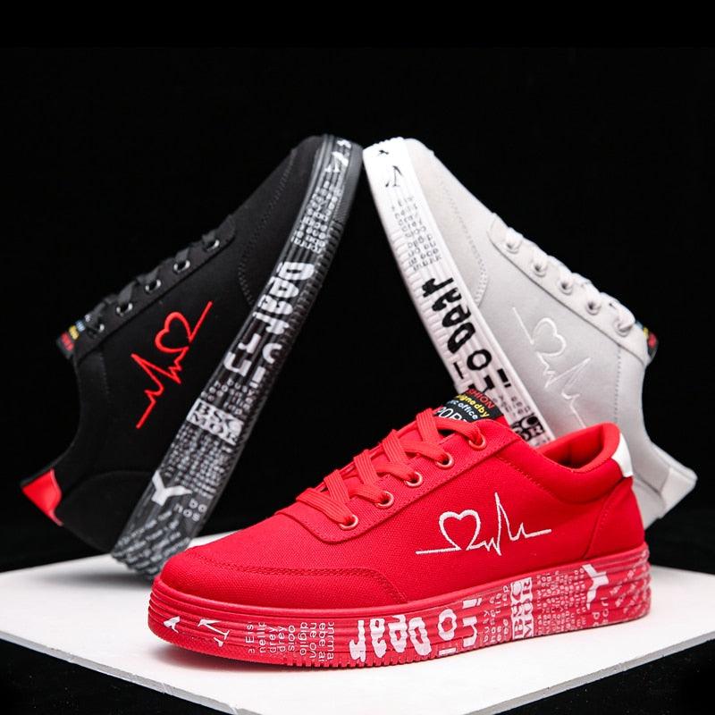 Trending Fashion Vulcanized Sneakers - Lace Up Casual Breathable Canvas Lover Shoes (BWS7)(MSC3)(CD)(MSC7)(MCM)
