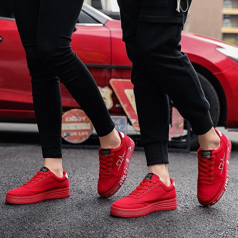 Trending Fashion Vulcanized Sneakers - Lace Up Casual Breathable Canvas Lover Shoes (BWS7)(MSC3)(CD)(MSC7)(MCM)