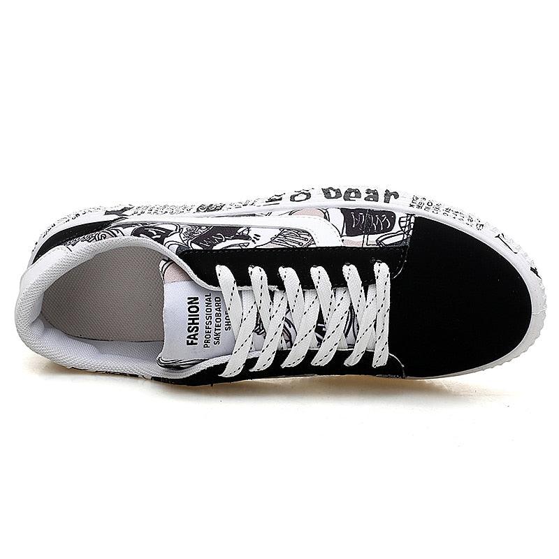 Summer Trending Women Sneakers - Casual Lovers Printing Fashion Flats Shoes (BWS7)(CD)(F41)(F36)(F42)