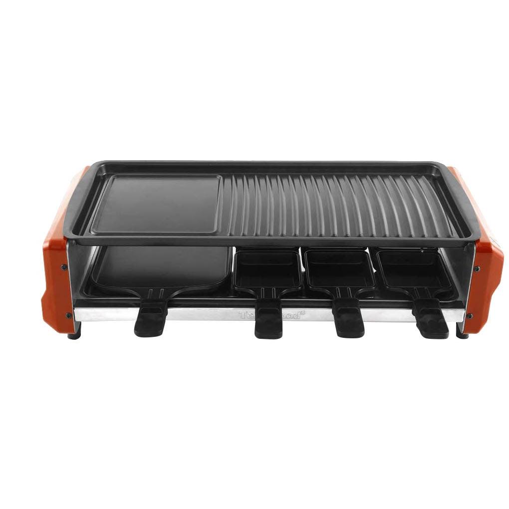 Techwood Electric Raclette Grill Raclette Cheese with Thermostat Control Non-Stick Grill Plate (2H1)(1U59)