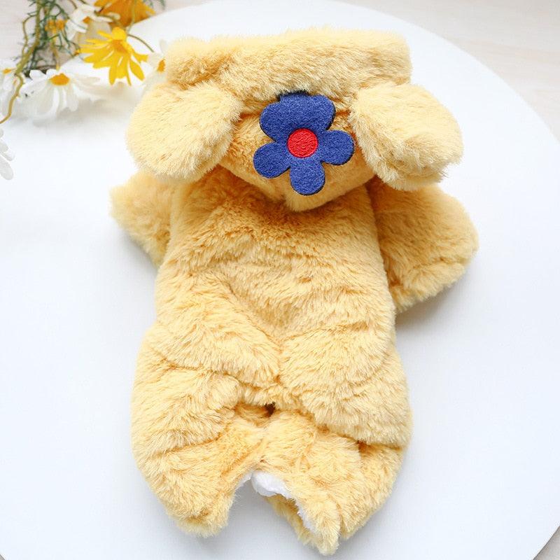 Thicken Warm Pet Dog Clothes Winter Dog Jumpsuit Coat Jacket - Puppy Outfits (W5)(F69)