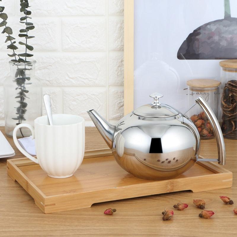 Thicker 304 Stainless Steel Water Kettle Hotel Tea Pot With Filter Hotel Coffee Pot Restaurant Induction Cooker Tea Kettle (3H1)