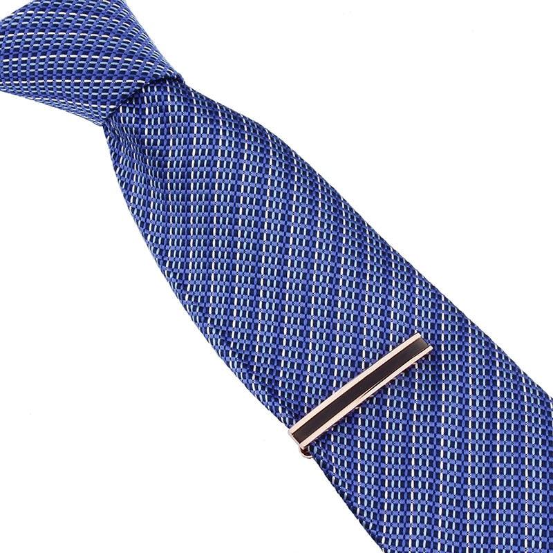 Three Colors Rose Gold/Gun/ Tie Clip With Stone For men - Tie Bar Pin with Box (1U17)