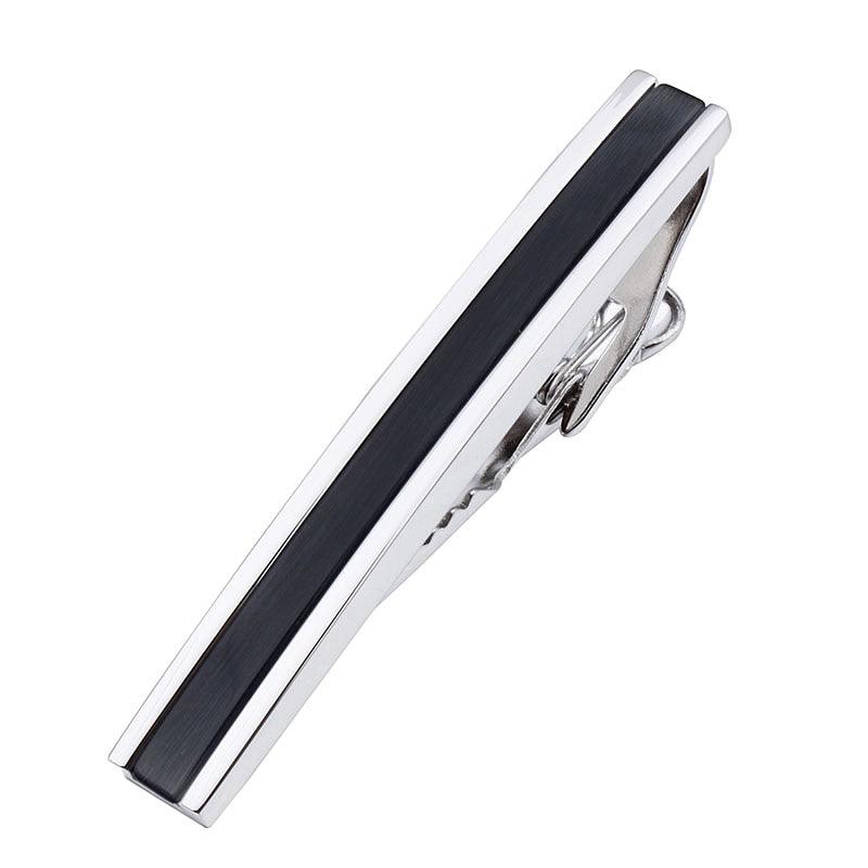 Three Colors Rose Gold/Gun/ Tie Clip With Stone For men - Tie Bar Pin with Box (1U17)