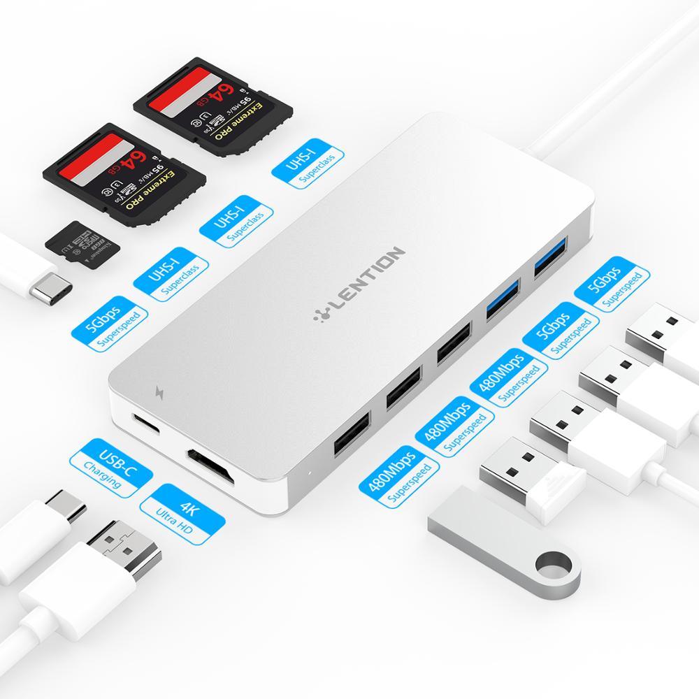 Thunderbolt 3 Dock USB Type C to HDMI HUB Adapter for MacBook Samsung Dex Galaxy S10/S9 USB-C Converter SD/TF Card Readers (CA2)(1U52)(F52)