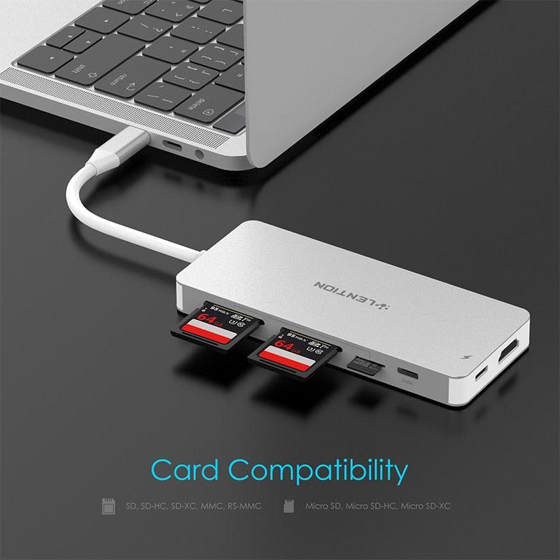 Thunderbolt 3 Dock USB Type C to HDMI HUB Adapter for MacBook Samsung Dex Galaxy S10/S9 USB-C Converter SD/TF Card Readers (CA2)(1U52)(F52)
