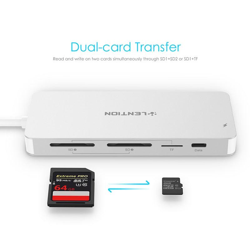 Thunderbolt 3 Dock USB Type C to HDMI HUB Adapter for MacBook Samsung Dex Galaxy S10/S9 USB-C Converter SD/TF Card Readers (CA2)(1U52)(F52)