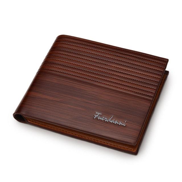 Trending Men Leather Brand Luxury Wallet - Short Slim Male Money Clip (MA5)1(F17)