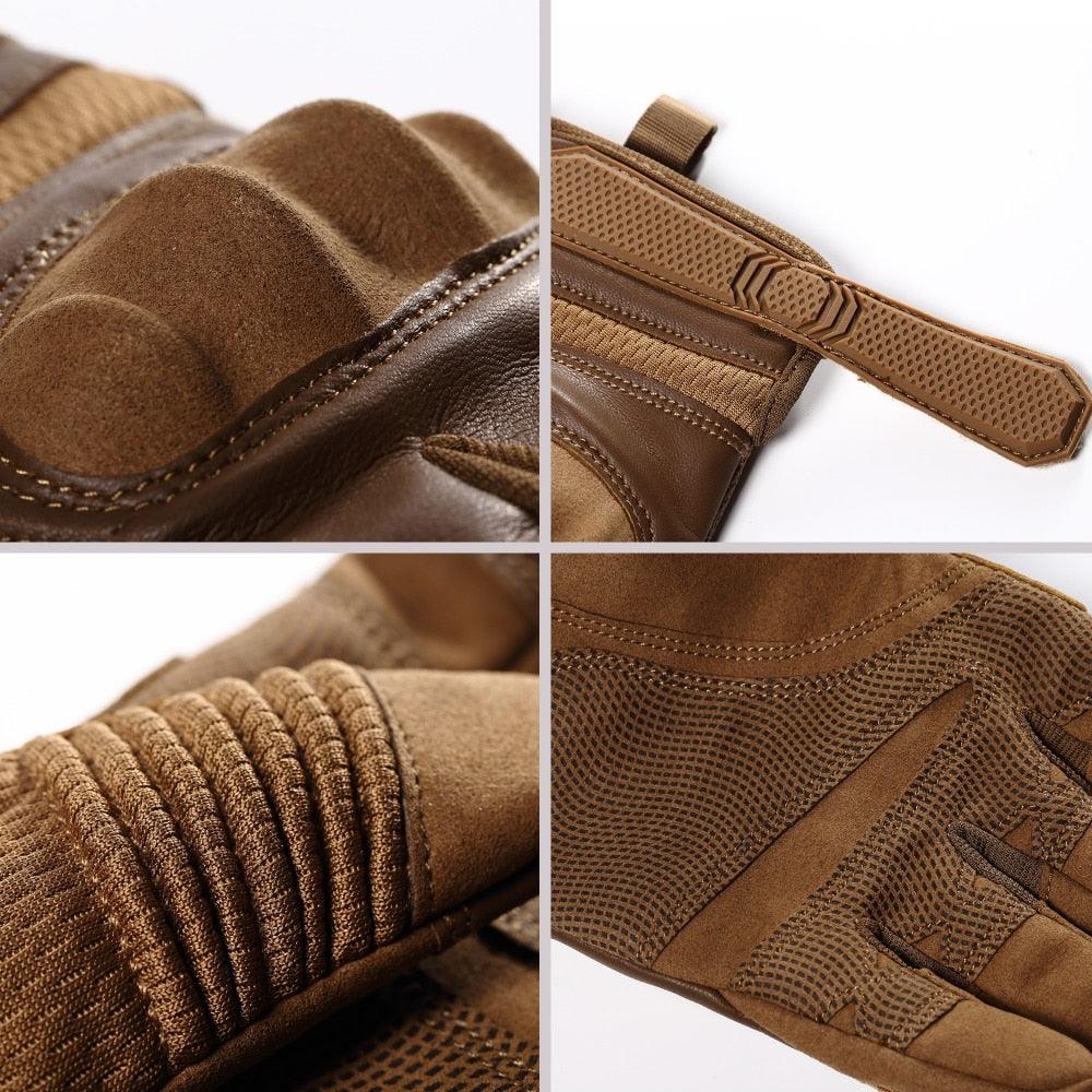 Touch Screen Hard Knuckle Tactical Gloves - Army Military Combat Outdoor Climbing Glove (4AC1)(F103)