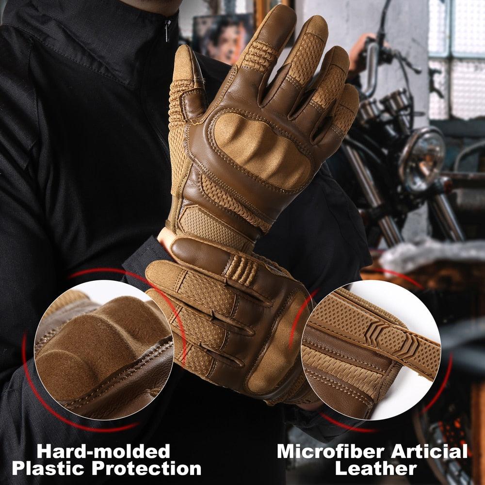 Touch Screen Tactical Gloves -Men Full Finger SWAT Airsoft Combat Military Paintball Shooting Hunting Hiking Driving Riding Gear(4AC1)(2U103)